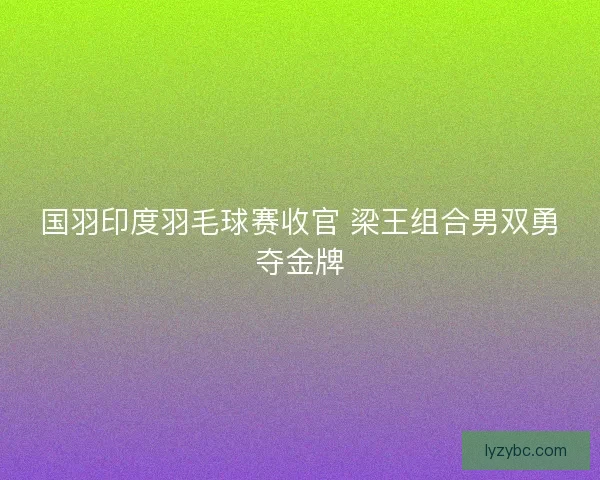 国羽印度羽毛球赛收官 梁王组合男双勇夺金牌